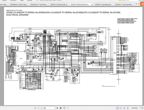 Hitachi Excavator Zaxis ZX225 3 Shop Manual 4