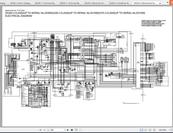 Hitachi Excavator Zaxis ZX250 3 Shop Manual 3