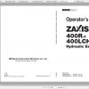 Hitachi Hydraulic Excavator ZX400R 3 ZX400LCH 3 Operators Manual Parts Catalog 1