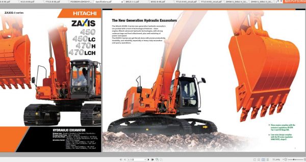 Hitachi Hydraulic Excavator ZX450 ZX470 ZX500 ZX520 Shop Manuals EN 3