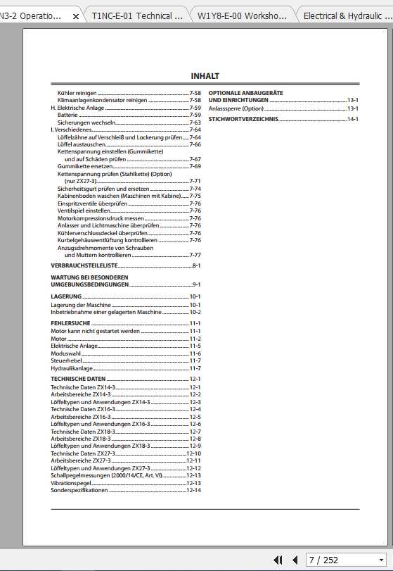 Hitachi Mini Excavator Zaxis ZX14 3 ZX16 3 ZX18 3 Shop Manual 2