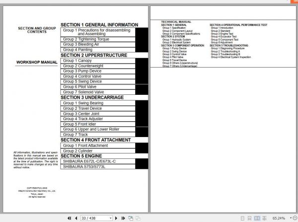 Hitachi Mini Excavator Zaxis ZX16 ZX18 ZX25 Workshop Manual 2
