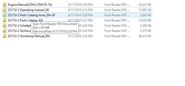 Hitachi Mini Excavator Zaxis ZX17U 2 Shop Manual 1