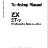 Hitachi Mini Excavator Zaxis ZX27 3 Workshop Manual 1