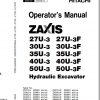 Hitachi Mini Excavator Zaxis ZX27U 3 ZX30U 3 ZX35U 3 Shop Manual 1
