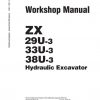Hitachi Mini Excavator Zaxis ZX29U 3 ZX33U 3 ZX38U 3 Shop Manual 1