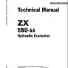 Hitachi Mini Excavator Zaxis ZX55U 5A Shop Manual 1