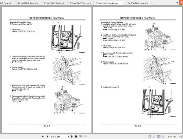 Hitachi Mini Excavator Zaxis ZX60USB 3 Shop Manual 3