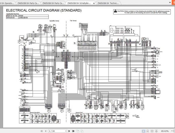 Hitachi Mini Excavator Zaxis ZX65USB 5A Shop Manual 3