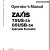 Hitachi Mini Excavator Zaxis ZX75 5A Shop Manual 1
