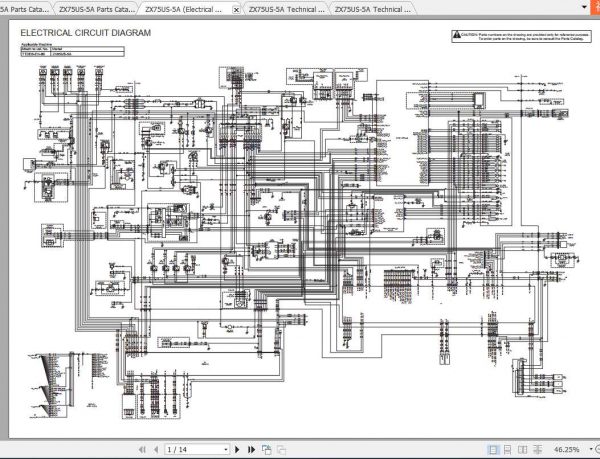 Hitachi Mini Excavator Zaxis ZX75 5A Shop Manual 2