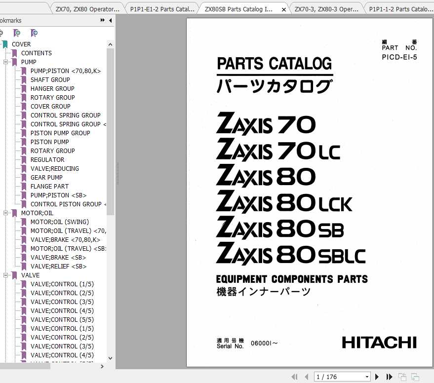 Hitachi Mini Excavator Zaxis ZX80 Shop Manual 2