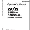 Hitachi Mini Excavator Zaxis ZX85 5A Shop Manual 1