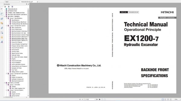 Hitachi Mining Crawler Excavator 4.96GB PDF Updated 2020 Workshop Manual Circuit Diagram DVD 12 1