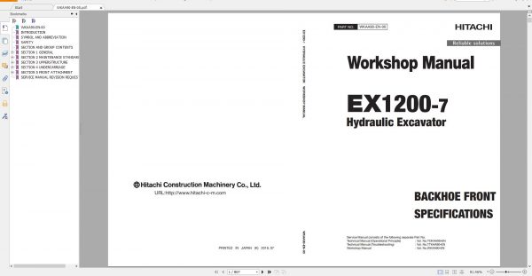 Hitachi Mining Crawler Excavator 4.96GB PDF Updated 2020 Workshop Manual Circuit Diagram DVD 13 1