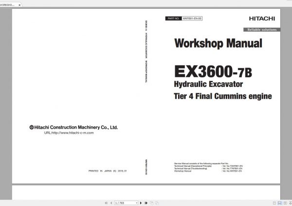 Hitachi Mining Crawler Excavator 4.96GB PDF Updated 2020 Workshop Manual Circuit Diagram DVD 4