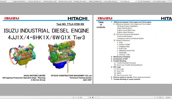 Hitachi Wheeled Excavator ZX140W 3 Shop Manuals 3