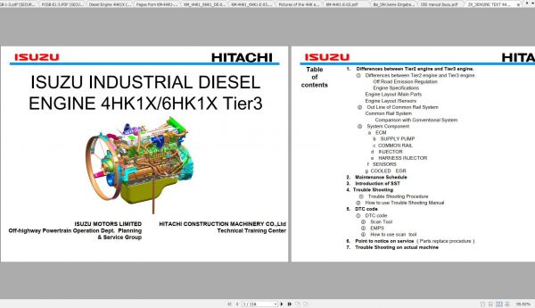 Hitachi Wheeled Excavator ZX170W 3 Shop Manuals 3