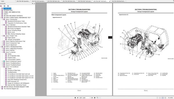 Hitachi Wheeled Excavator ZX170W 5B Shop Manuals 3