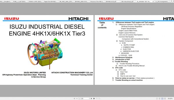 Hitachi Wheeled Excavator ZX190W 3 Shop Manuals 3