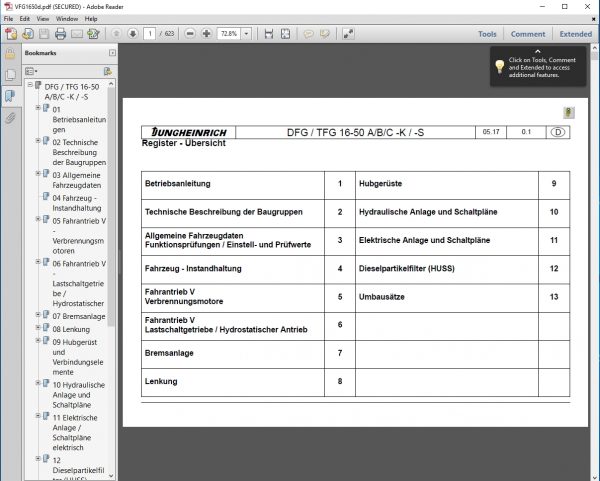 JUNGHEINRICH JETI ForkLift SH v4.36 Updated EN DE 07.2020 Service Information 6