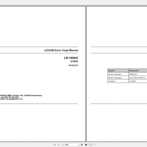 Liebherr Crawler Crane LR1600 2 LR1600 2W 600 Ton Shop Manual 2