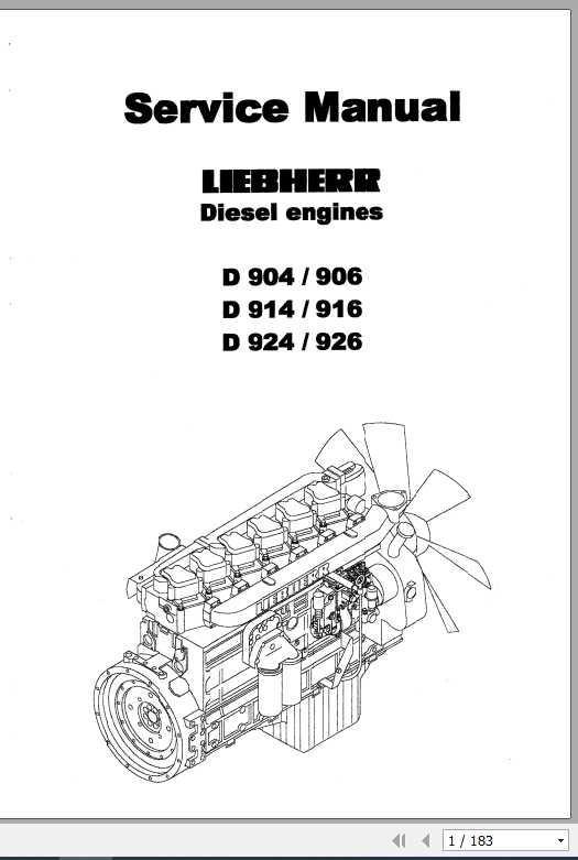 Liebherr Diesel Engine D904 D926 Service Manual 1