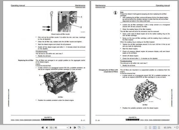 Liebherr Diesel Engine D934 D936 D946 Operating Manual 3
