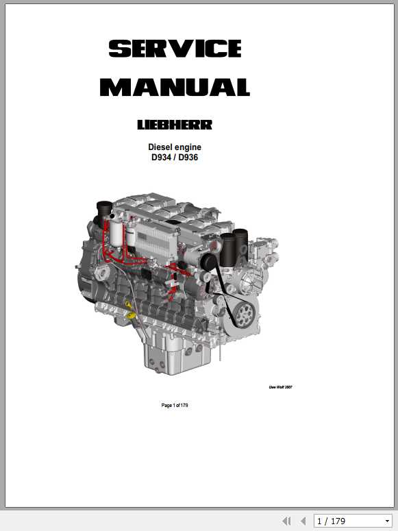 Liebherr Diesel Engine D934 D936 Service Manual 1