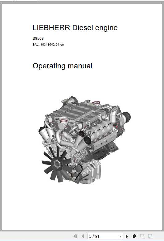 Liebherr Diesel Engine D9508 Operating Manual 1