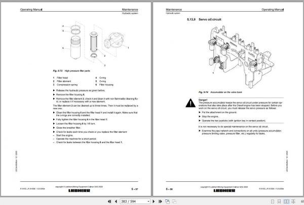 Liebherr Mining Crawler Excavators R9150 1133 1438 1653 Operating Manuals 3 1