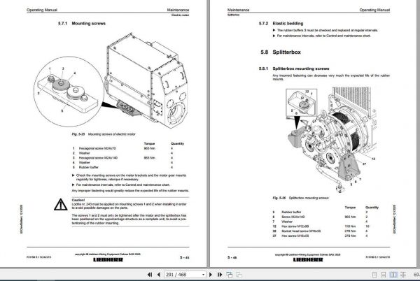 Liebherr Mining Crawler Excavators R9150E 1134 Operating Manuals 3