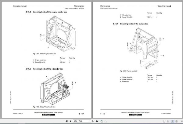 Liebherr Mining Crawler Excavators R9200 410 Operating Manuals 3