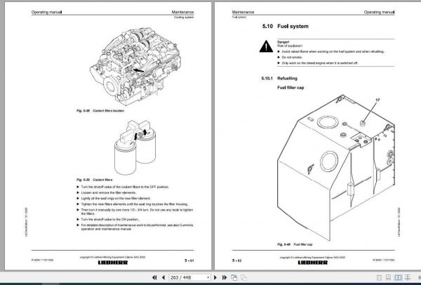 Liebherr Mining Crawler Excavators R9250 1357 Operating Manuals 3