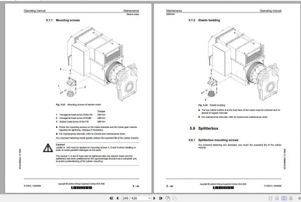 Liebherr Mining Crawler Excavators R9250E 1129 Operating Manuals 3