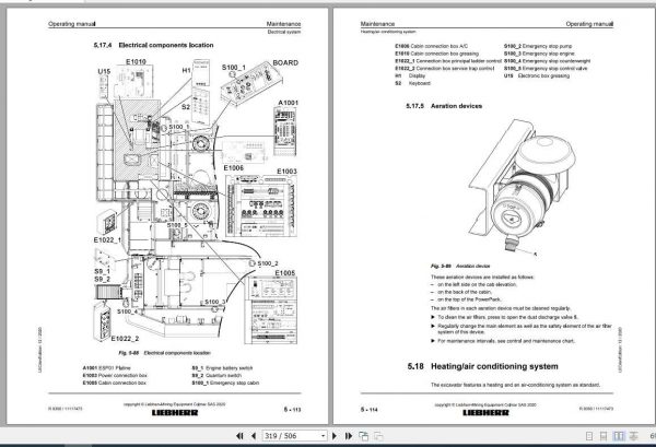 Liebherr Mining Crawler Excavators R9350 1369 Operating Manuals 3