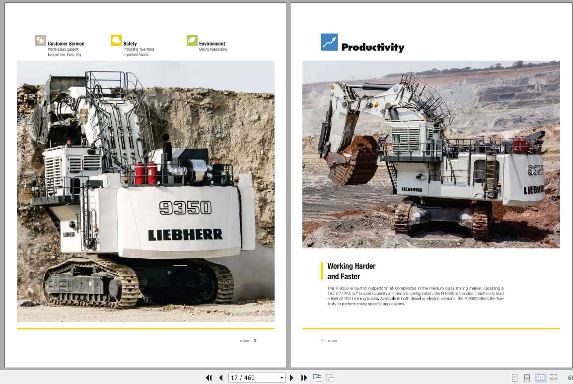 Liebherr Mining Crawler Excavators R9350E 771 Operating Manuals 3