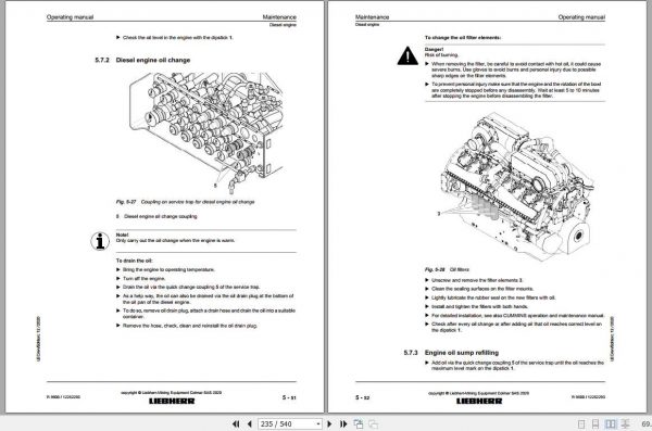 Liebherr Mining Crawler Excavators R9600 1679 Operating Manuals 3