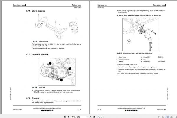 Liebherr Mining Crawler Excavators R9800 1282 Operating Manuals 3