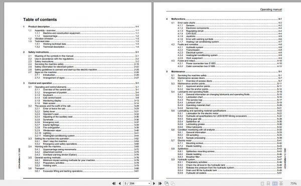 Liebherr Mining Pontoon Excavators P9250E 1279 1693 Operating Manual 2