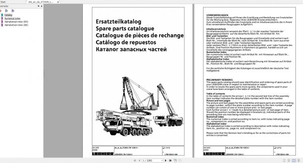 Liebherr Mobile Crane LTM 11200 9.1 v205 Shop Manual EN 073416 5