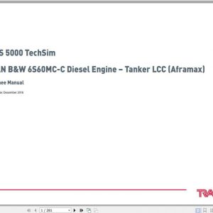 MAN BW Diesel Engine 6S60MC C Tanker LCC Training Manual 2016 1