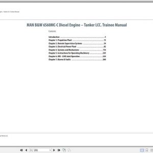 MAN BW Diesel Engine 6S60MC C Tanker LCC Training Manual 2016 2