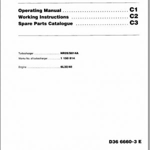 MAN BW Diesel Engine Exhaust Gas Turbocharger Technical Documentation 1