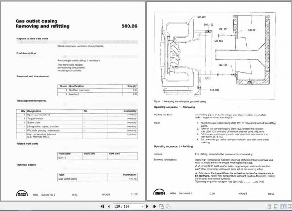MAN BW Diesel Engine Exhaust Gas Turbocharger Technical Documentation 2