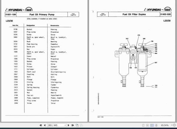 MAN BW Diesel Engine Hyundai L23 L30 Instruction Book 3