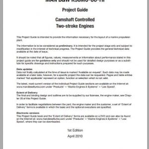 MAN BW Diesel Engine K90MC C6 TII Project Guide Manual 1