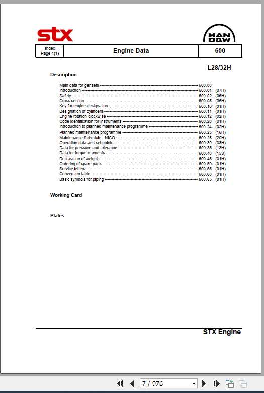 MAN BW Diesel Engine L28H L32H Instruction Book 2