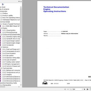 MAN BW Diesel Engine L32 L40 DF Operating Instruction 1