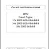 MTU Diesel Engine 12V 16V 18V 2000 G23 G83 Use and Maintenance Manual 1